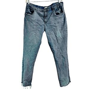 Oliver Logan Crosby Relaxed Taper Slow Denim Distressed Jean